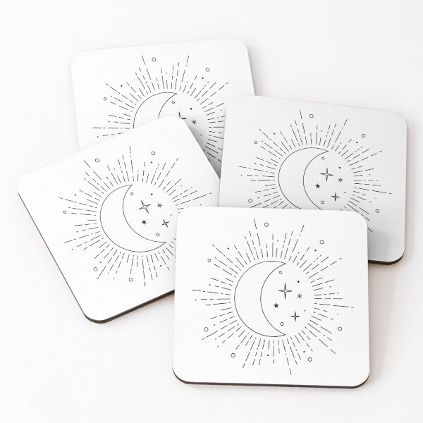 Item preview, Crescent Moon and Stars - White designed and sold by Timeknights.