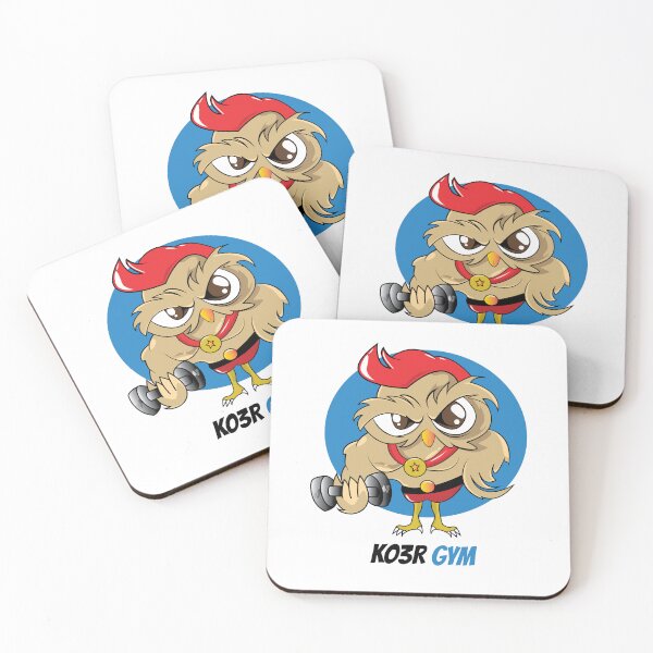 Item preview, Mascot logo gym owl cartoon designed and sold by JuroArt.
