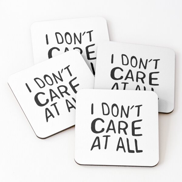 Item preview, I dont care at all (black) designed and sold by didijuca.
