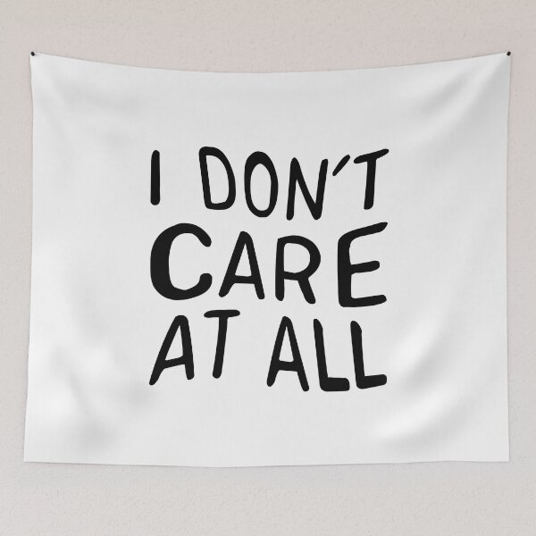 Item preview, I dont care at all (black) designed and sold by didijuca.