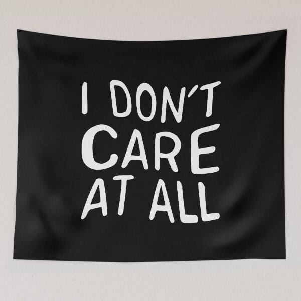 Item preview, I dont care at all (white) designed and sold by didijuca.