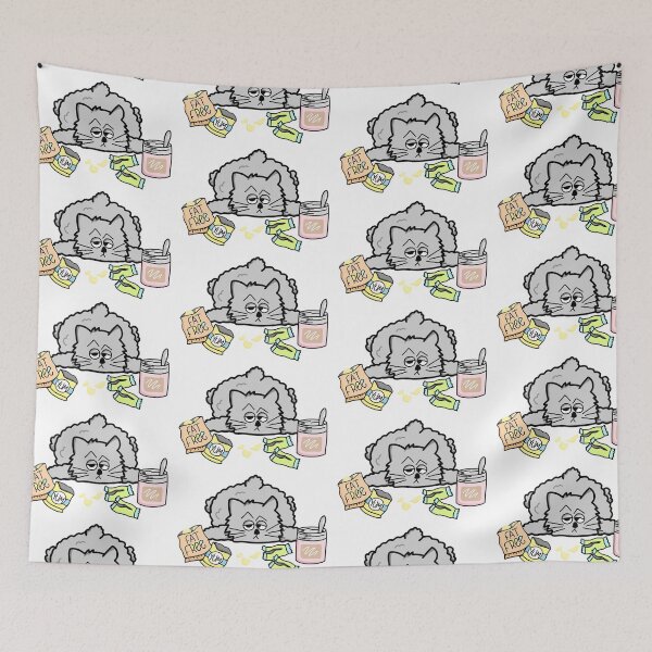 Item preview, Fat Cat Junk Food Binge  designed and sold by JoyfulDaisy.