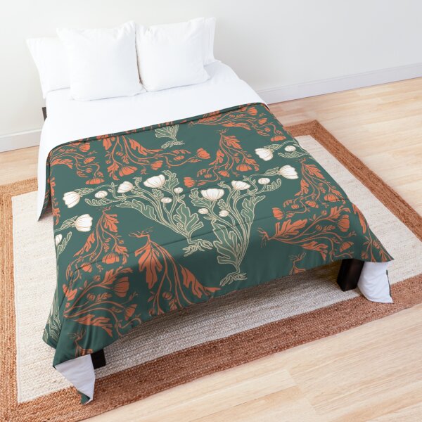 Nouveau Buttercups Coral Comforter
