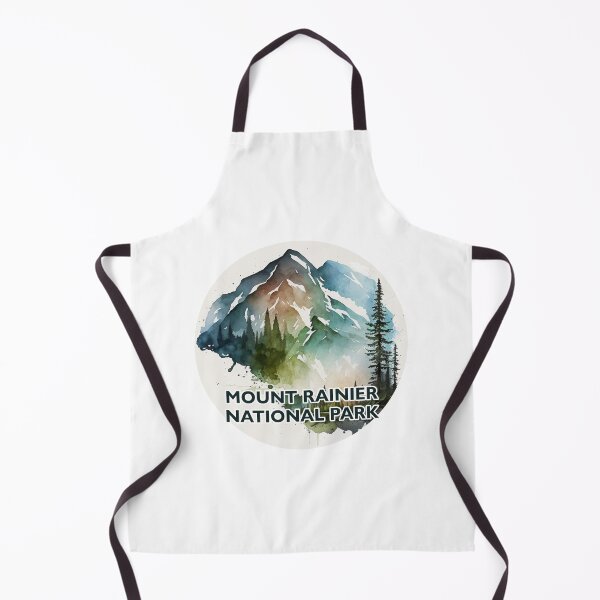 Item preview, Mount Rainier National Park Boho Watercolor Circle designed and sold by PikoApparel.