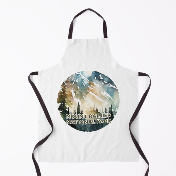 Item preview, Mount Rainier National Park Boho Watercolor Circle designed and sold by PikoApparel.