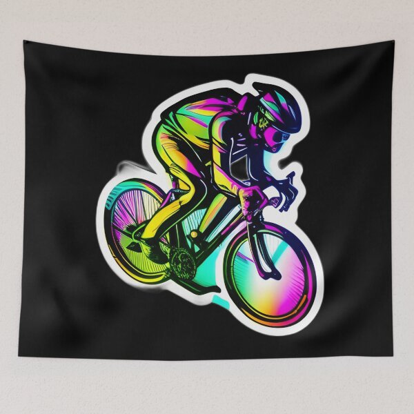 Item preview, Road race ,Road Cycling, road cycling man ,Neon cyclist  designed and sold by verluxe.