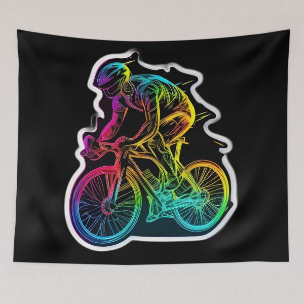 Item preview, Road race ,Road Cycling, road cycling man ,Neon cyclist  designed and sold by verluxe.