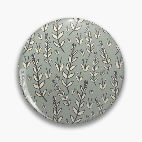 Item preview, Garden party leaves blue charcoal cream designed and sold by cezidesign.
