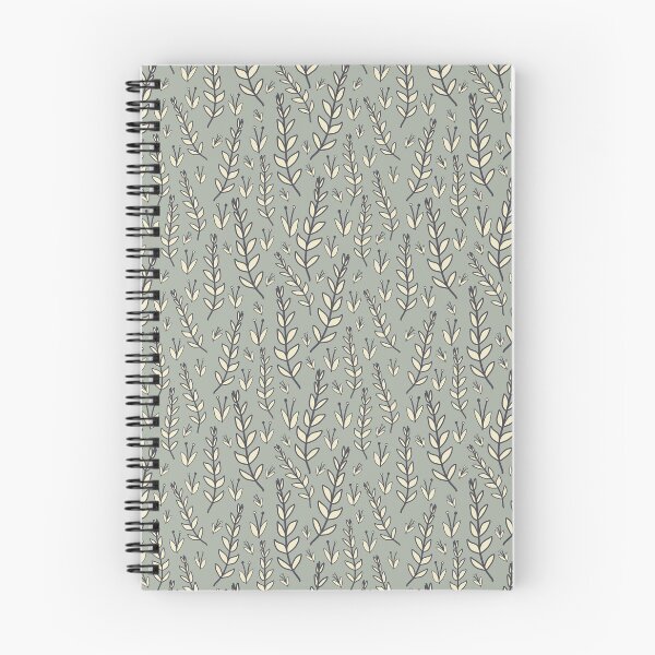 Item preview, Garden party leaves blue charcoal cream designed and sold by cezidesign.