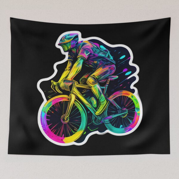 Item preview, Road race ,Road Cycling, road cycling man ,Neon cyclist  designed and sold by verluxe.