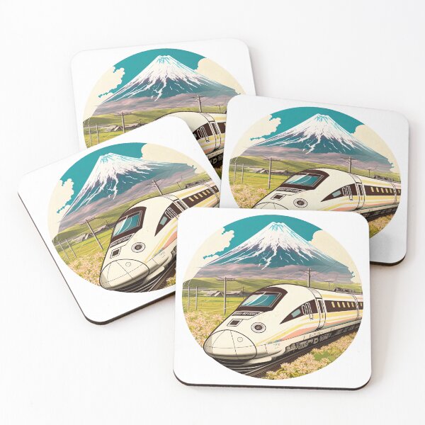 Item preview, Bullet train speeding through the country Mucha style designed and sold by artyficial-.