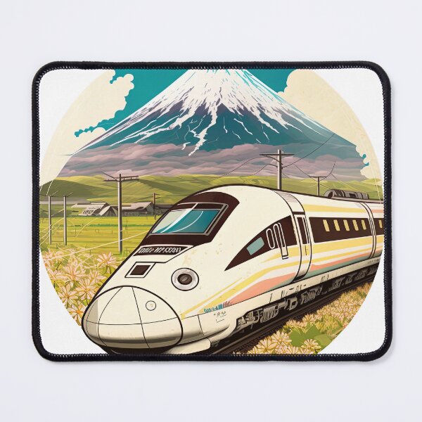 Item preview, Bullet train speeding through the country Mucha style designed and sold by artyficial-.