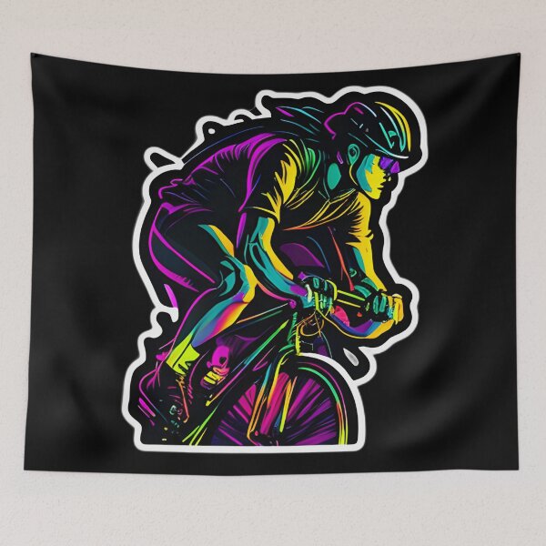 Item preview, Road race ,Road Cycling, road cycling man ,Neon cyclist  designed and sold by verluxe.