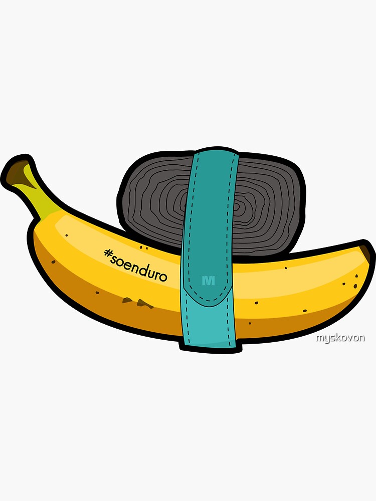 Thumbnail 3 of 3, Sticker, Enduro Banana designed and sold by myskovon.
