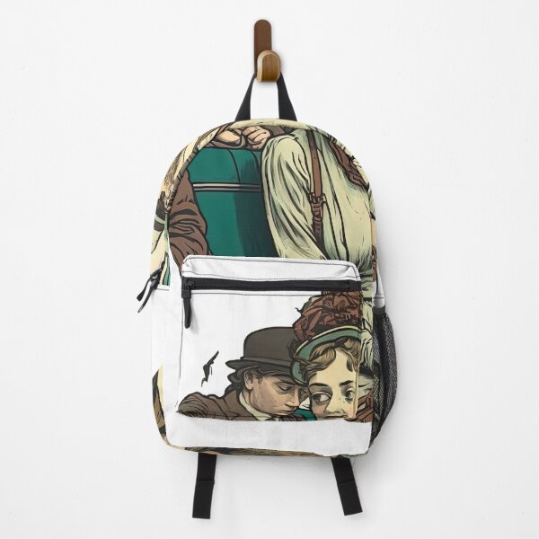 Item preview, Busy commuters on a train during rush hour Mucha style designed and sold by artyficial-.