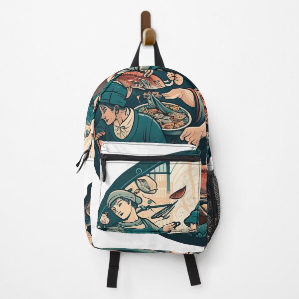 Item preview, Busy fish market Mucha style designed and sold by artyficial-.