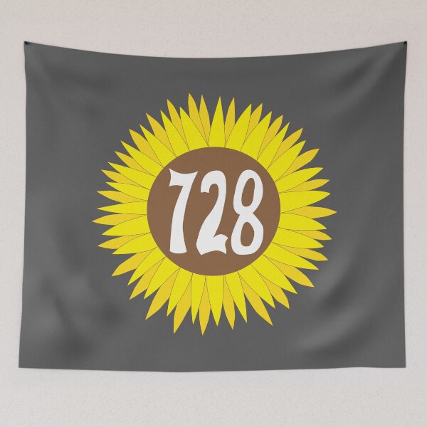 Item preview, Hand Drawn Florida Sunflower 728 Area Code designed and sold by itsrturn.