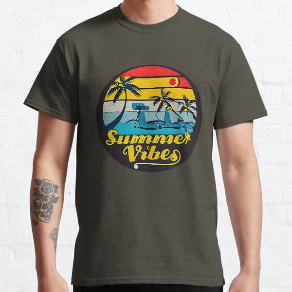 "Summer Vibes v1" Show Your Love for Summer with a Unique Retro Vintage style Design Classic T-Shirt