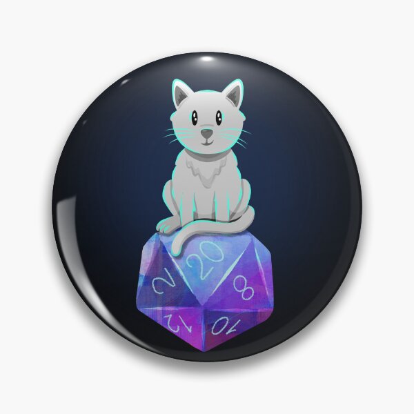 Item preview, That's How I Roll - TTRPG D20 Cat designed and sold by -DearTreehouse-.