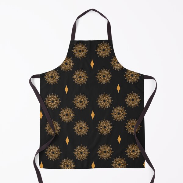 Item preview, Flower patterns gold on black designed and sold by Chaoticzarts.