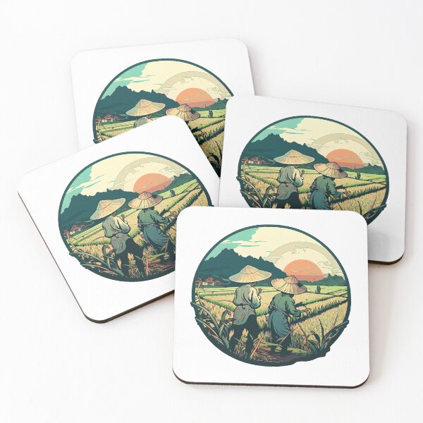 Item preview, Rice Field Workers designed and sold by artyficial-.