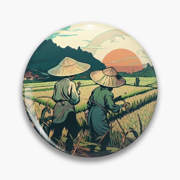 Item preview, Rice Field Workers designed and sold by artyficial-.