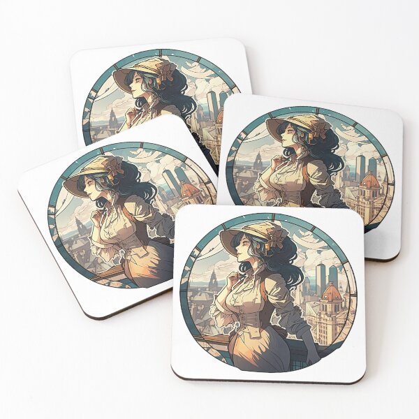 Item preview, stunning view of the city skyline mucha style designed and sold by artyficial-.
