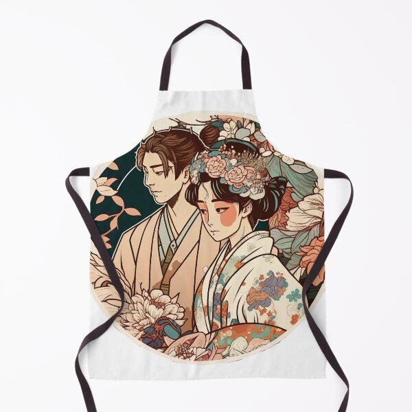 Aperçu de l'œuvre traditional japanese wedding mucha style créée et vendue par artyficial-.