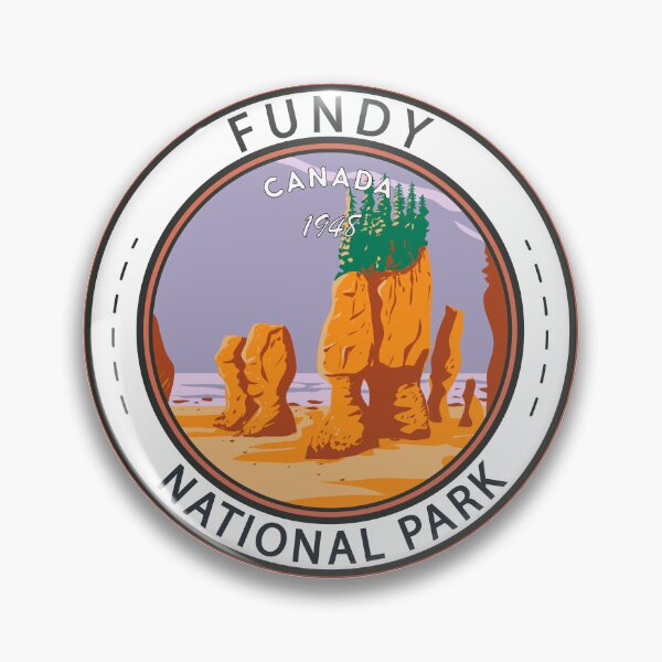 Item preview, Fundy National Park Canada Vintage Badge designed and sold by KrisSidDesigns.