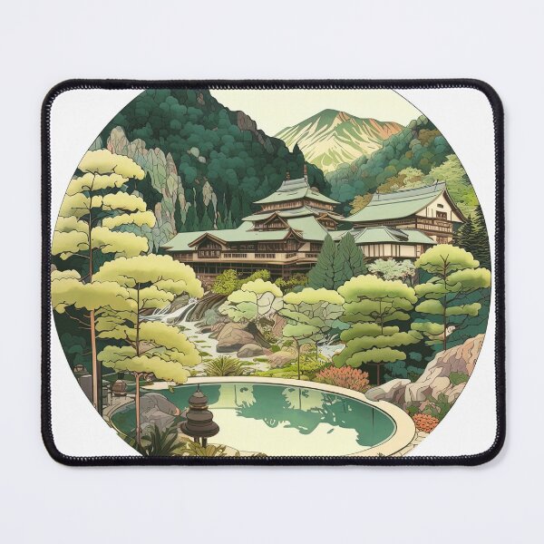 Item preview, tranquil hot spring in japan designed and sold by artyficial-.