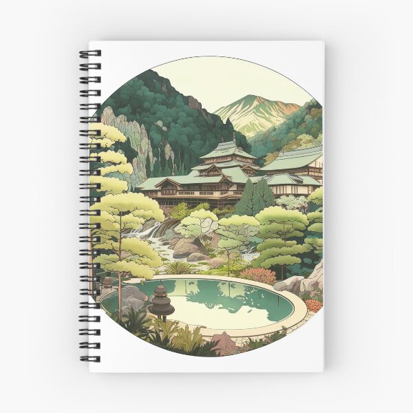 Item preview, tranquil hot spring in japan designed and sold by artyficial-.