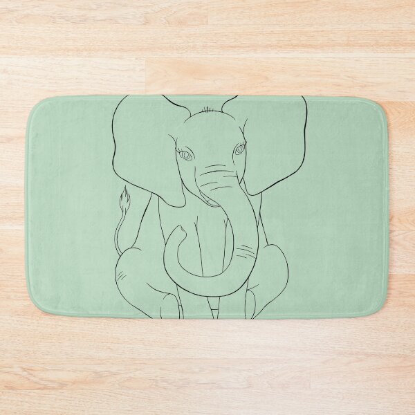 Artikelvorschau, Baby-Elefant-Strichzeichnung entworfen und verkauft von artbychloetunni.