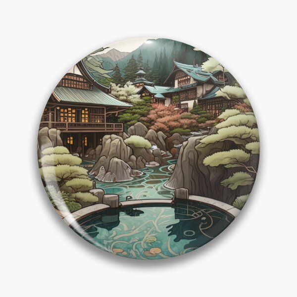 Artikelvorschau, tranquil japanese hot spring mucha style entworfen und verkauft von artyficial-.