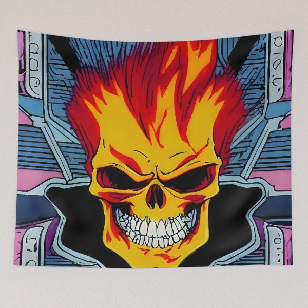 Item preview, Flaming Skull Graffiti Art  designed and sold by SimpliText.