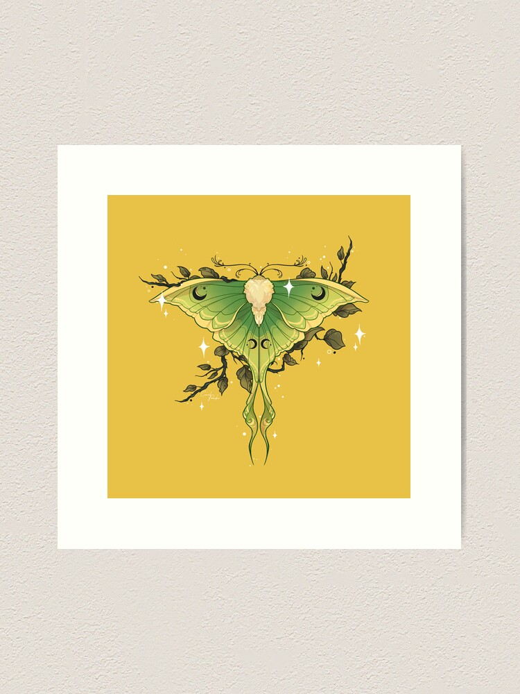 Thumbnail 1 of 3, Art Print, Luna Moth designed and sold by CasualPancakes.