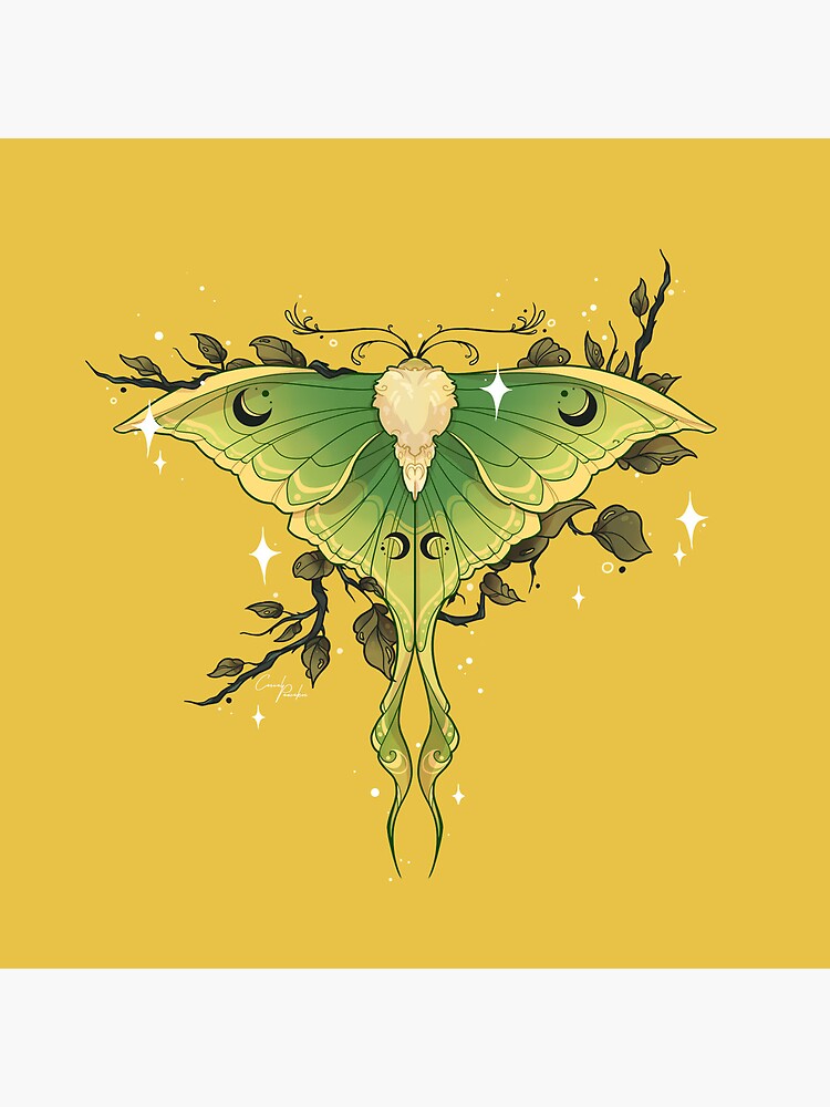 Thumbnail 3 of 3, Art Print, Luna Moth designed and sold by CasualPancakes.