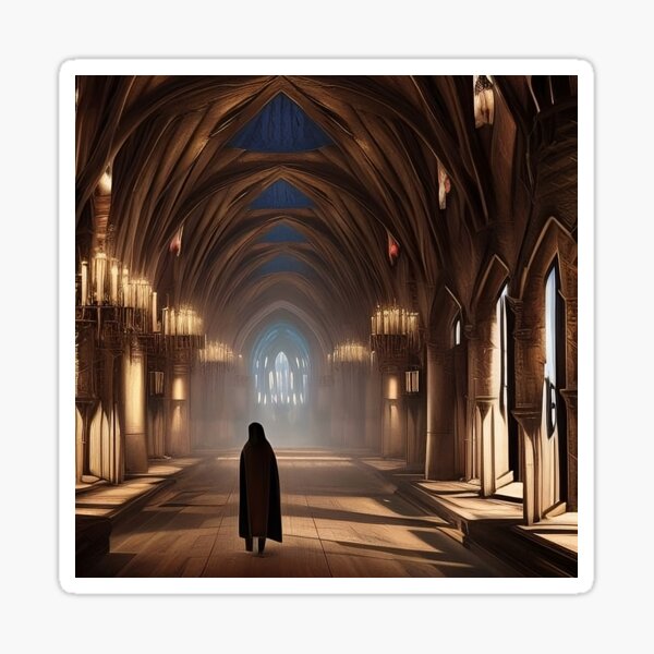 Man Walking In The Castle Sticker