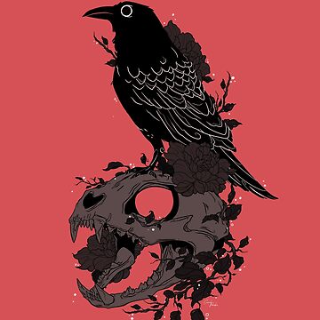 Artwork thumbnail, The Raven & The Cat Print by CasualPancakes