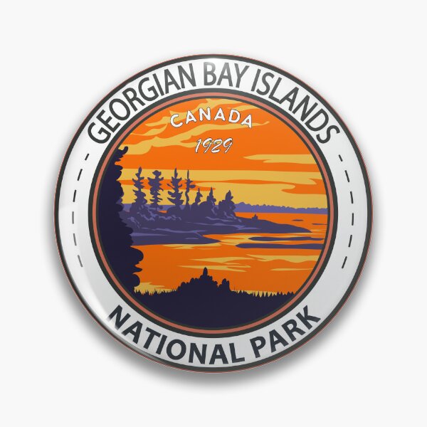 Item preview, Georgian Bay Islands National Park Canada Vintage Badge designed and sold by KrisSidDesigns.