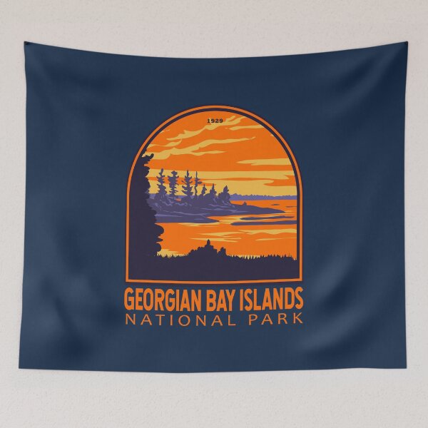 Item preview, Georgian Bay Islands National Park Canada Vintage Emblem designed and sold by KrisSidDesigns.