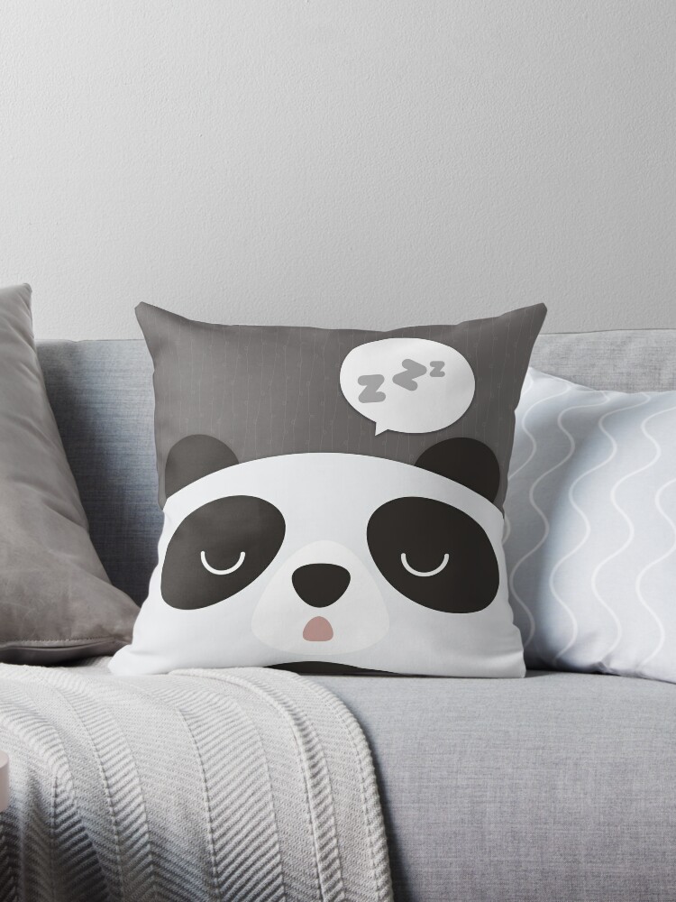 sleepy panda pillow