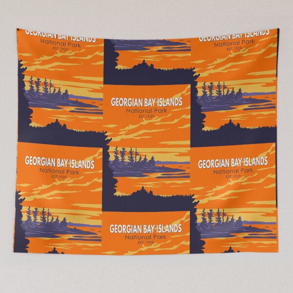 Item preview, Georgian Bay Islands National Park Canada Travel Art Vintage designed and sold by KrisSidDesigns.