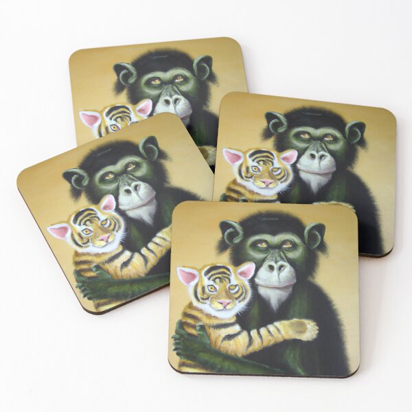 Item preview, Monkey with tiger cub designed and sold by Helleradi.