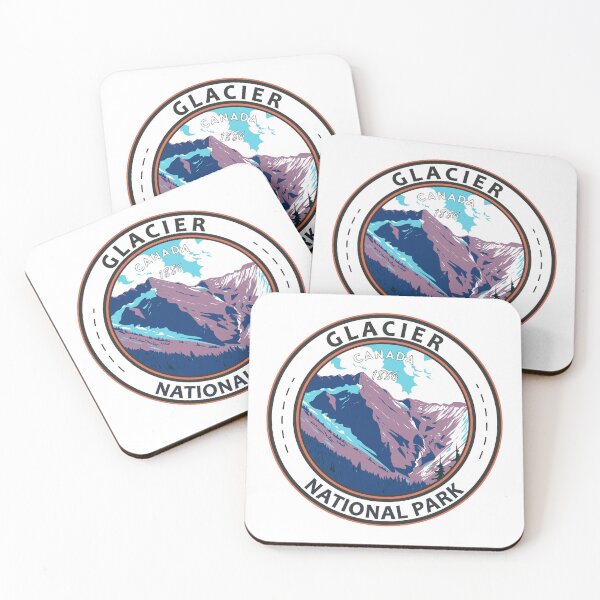 Artikelvorschau, Glacier Nationalpark Kanada Vintage Abzeichen entworfen und verkauft von KrisSidDesigns.
