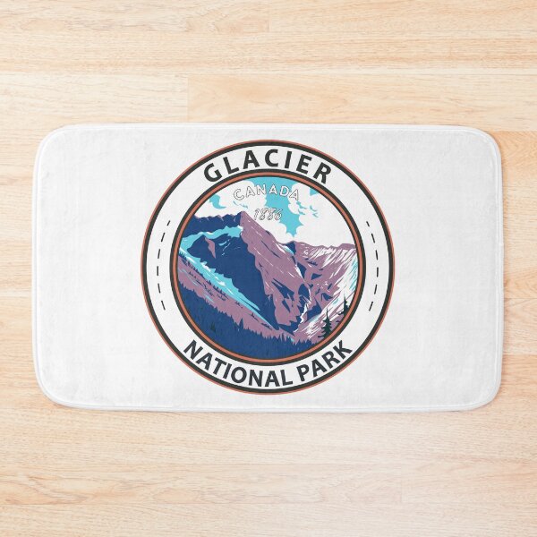 Artikelvorschau, Glacier Nationalpark Kanada Vintage Abzeichen entworfen und verkauft von KrisSidDesigns.