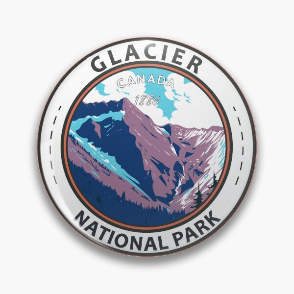 Item preview, Glacier National Park Canada Vintage Badge designed and sold by KrisSidDesigns.
