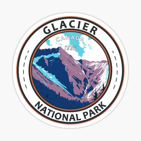 Item preview, Glacier National Park Canada Vintage Badge designed and sold by KrisSidDesigns.