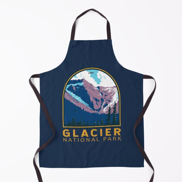 Artikelvorschau, Glacier Nationalpark Kanada Vintage Emblem entworfen und verkauft von KrisSidDesigns.
