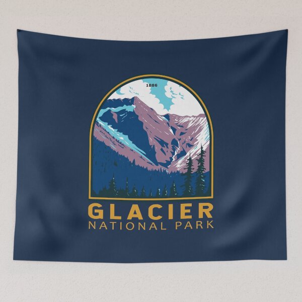 Item preview, Glacier National Park Canada Vintage Emblem designed and sold by KrisSidDesigns.