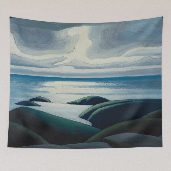 Item preview, Lake Superior Sketch XI by Lawren Harris designed and sold by TheRedVineyard.